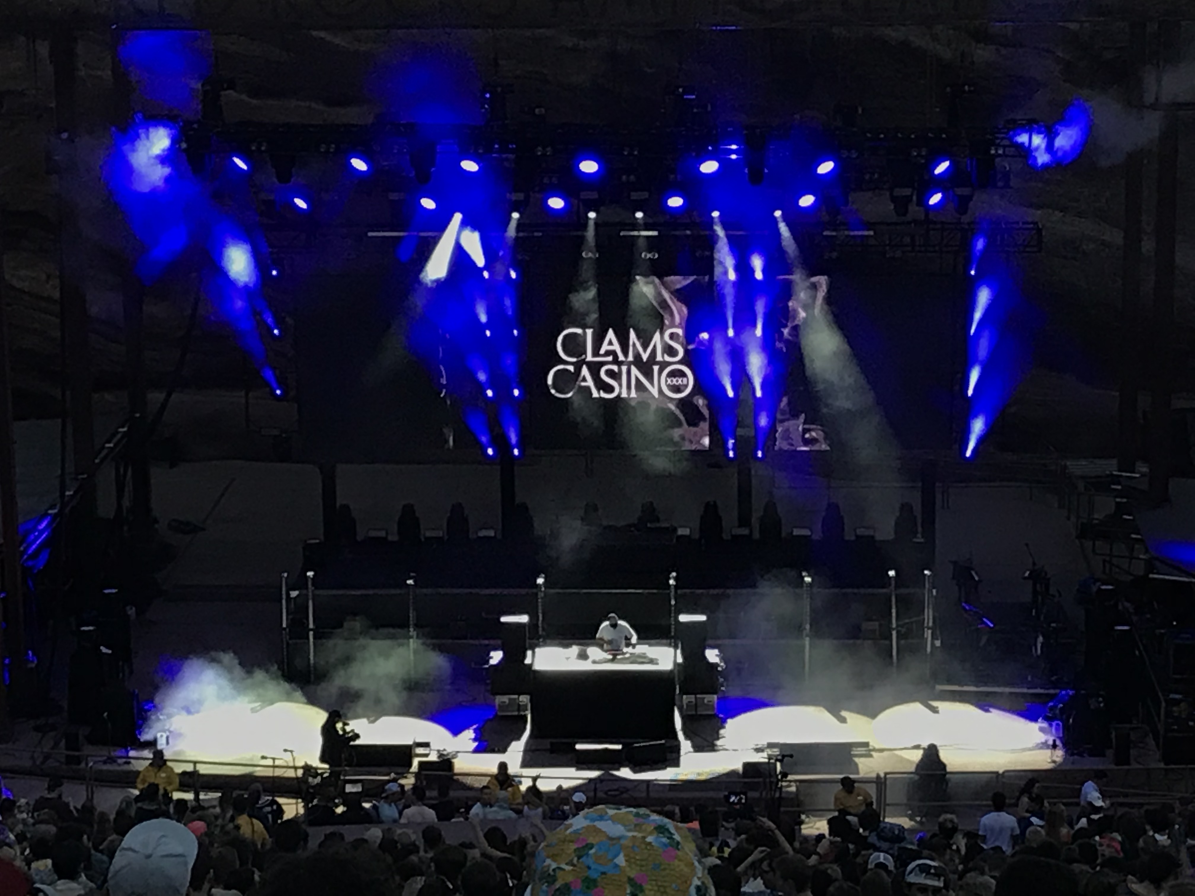 Clams Casino performs at the world-renowned Red Rocks Amphitheater in Colorado